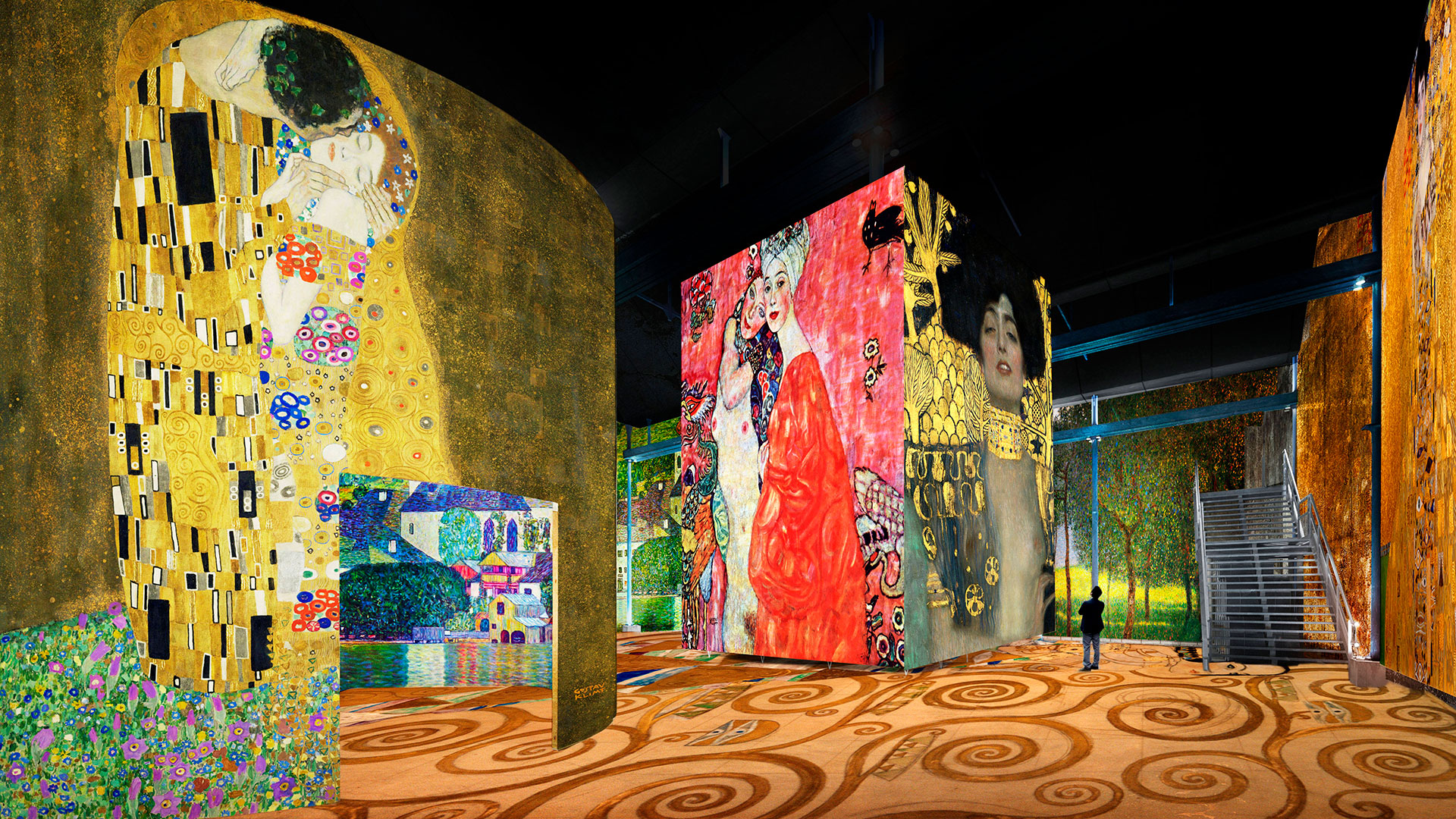 Atelier des Lumières presenta una exposición dedicada a Gustav Klimt