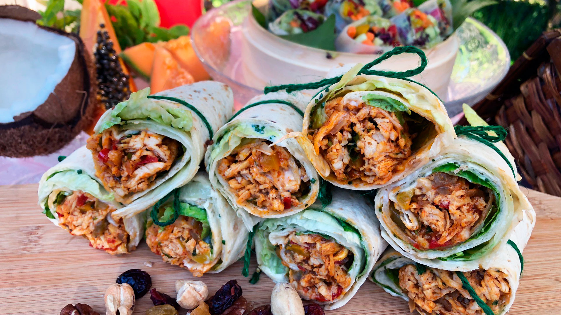 Imagen de un wrap de pollo