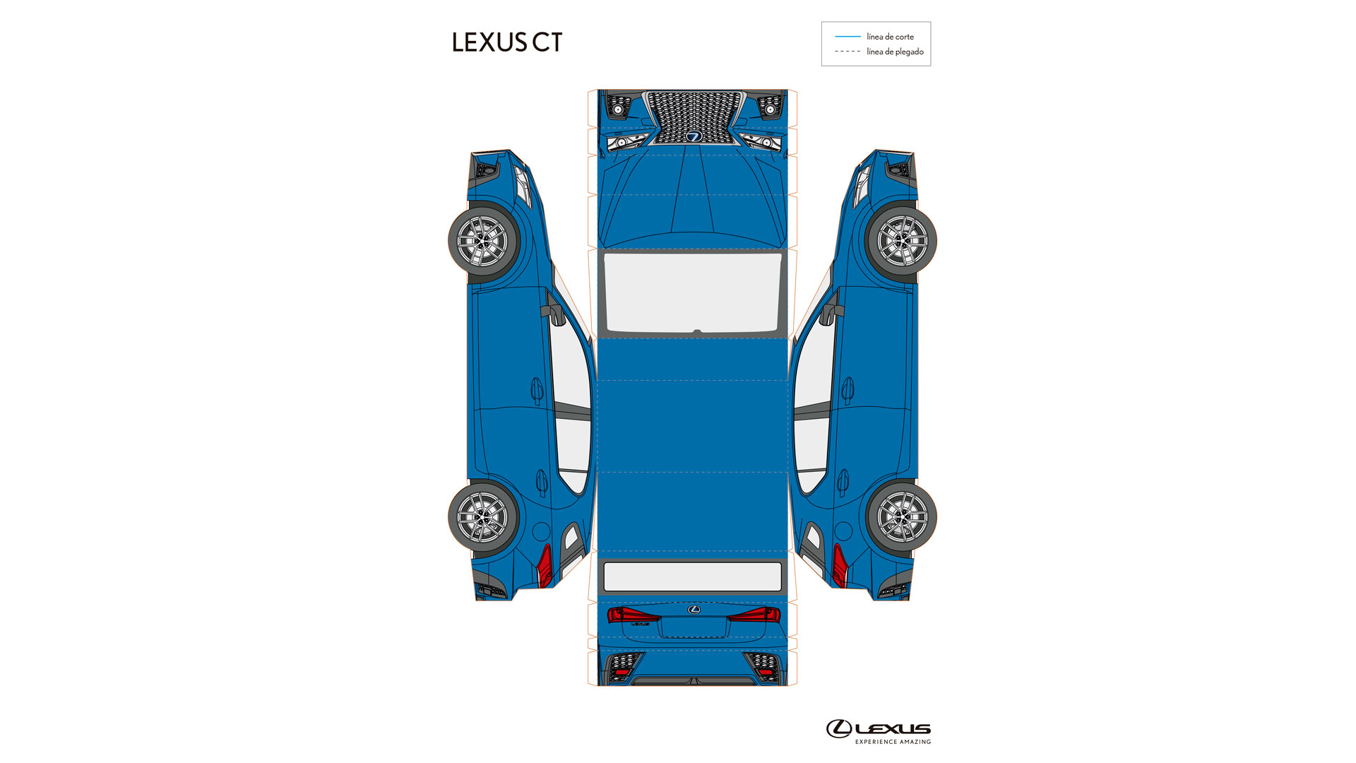 Imagen de un recortable del Lexus UX