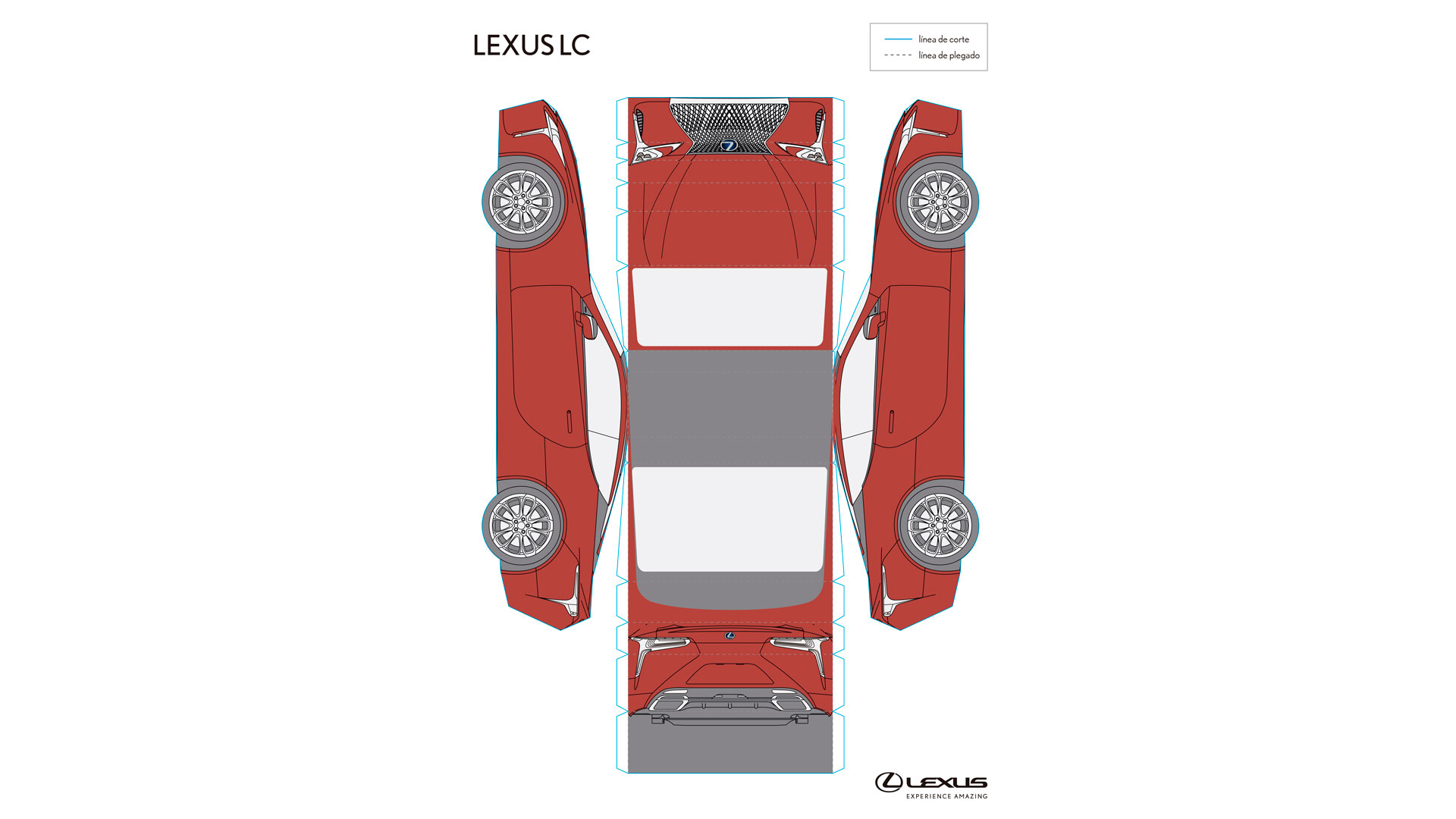 Imagen de un recortable del Lexus UX