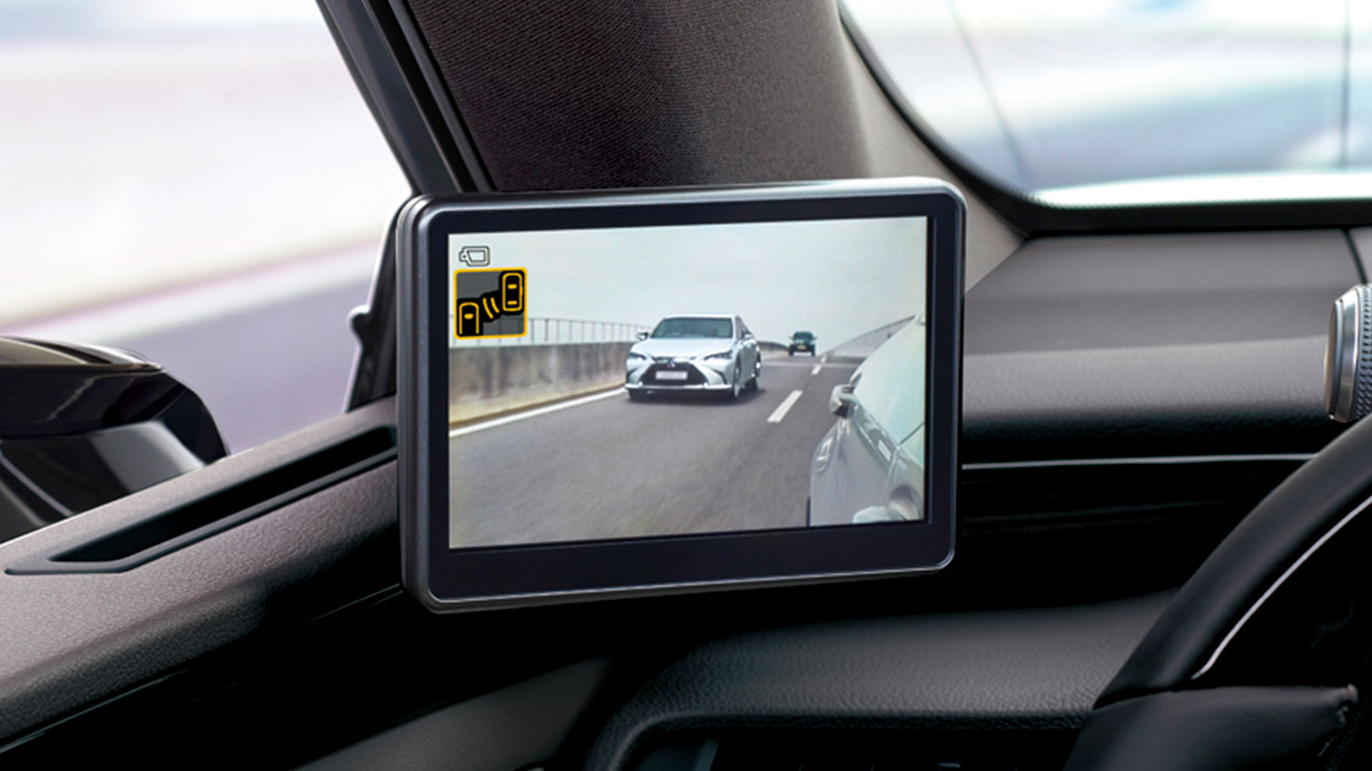Imagen del retrovisor digital del Lexus ES