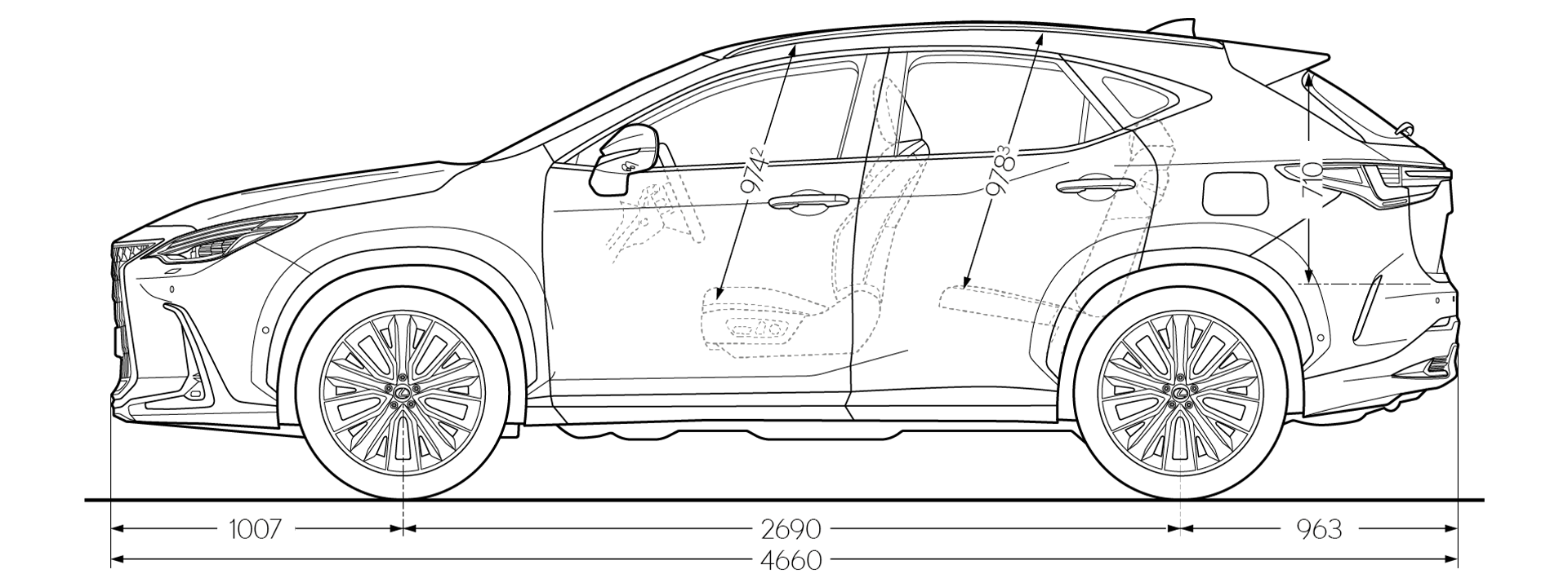 NX Side Dimensions Image