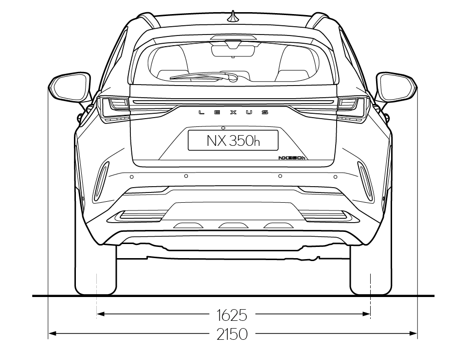 NX Rear Dimensions Image