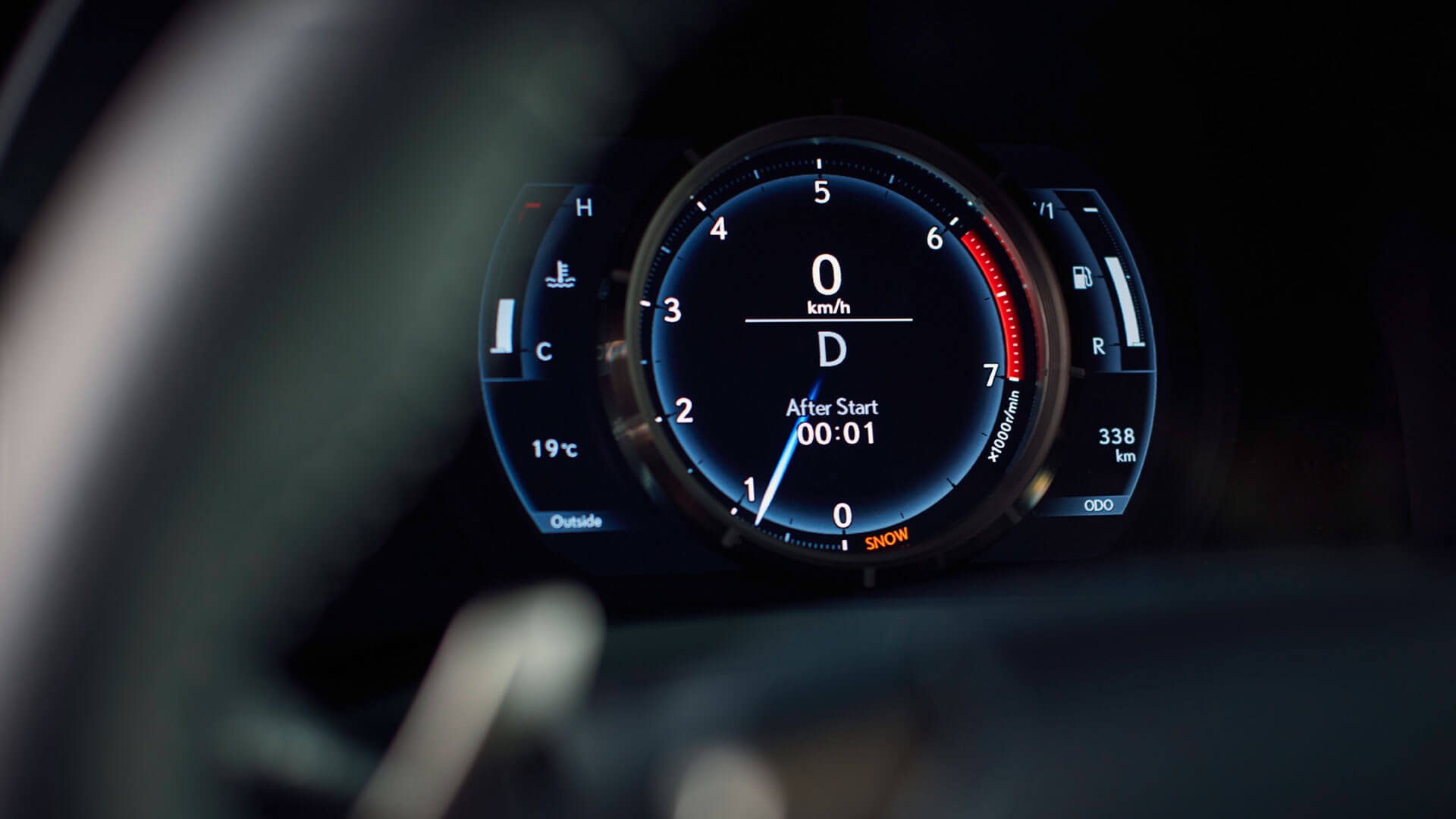 Dashboard van een Lexus